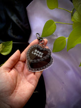 Load image into Gallery viewer, Holo Book Lover Grey Acrylic Charm