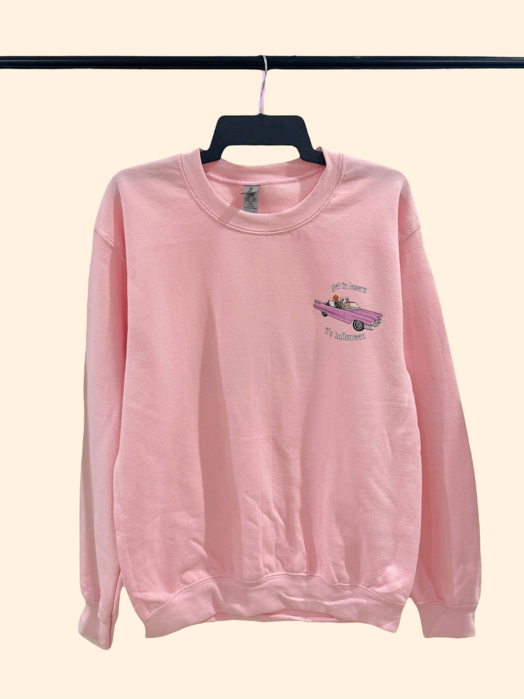 Get In Losers, It’s Halloween Crewneck (Crest and Full Back Print)