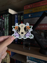 Load image into Gallery viewer, Floral Cat Skull Sticker
