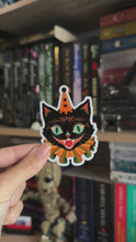 Load and play video in Gallery viewer, Retro Halloween Cat Sticker
