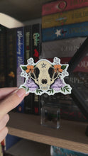 Load and play video in Gallery viewer, Floral Cat Skull Sticker

