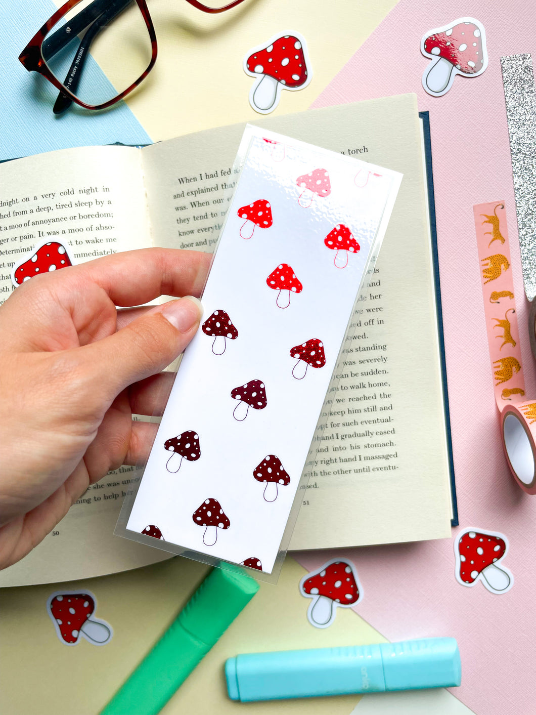 Mushroom Foil Bookmark