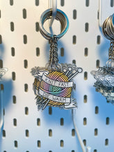 Load image into Gallery viewer, Knit Fast Die Warm Acrylic Keychain
